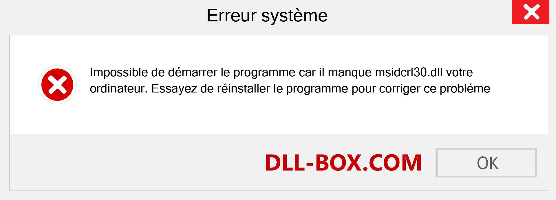 Le fichier msidcrl30.dll est manquant ?. Télécharger pour Windows 7, 8, 10 - Correction de l'erreur manquante msidcrl30 dll sur Windows, photos, images